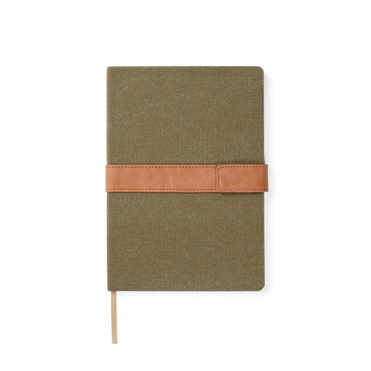 Recycled A5 canvas note book pack of 25 Green Custom Wood Designs __label: Multibuy black-recycled-a5-canvas-note-book-pack-of-25-56106818699607