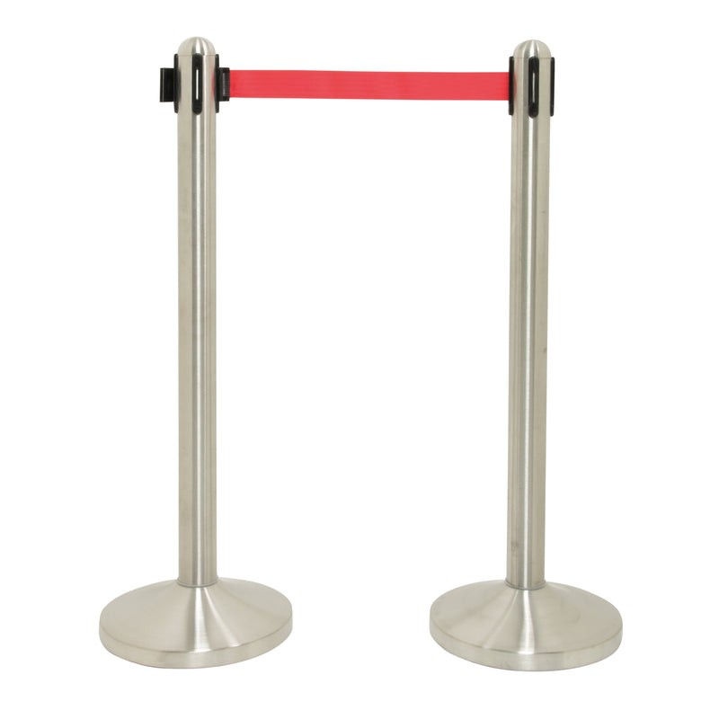 Load image into Gallery viewer, Retractable Barrier Set with 4 poles Red Custom Wood Designs __label: Multibuy black-retractable-barrier-set-with-4-poles-53613728760151
