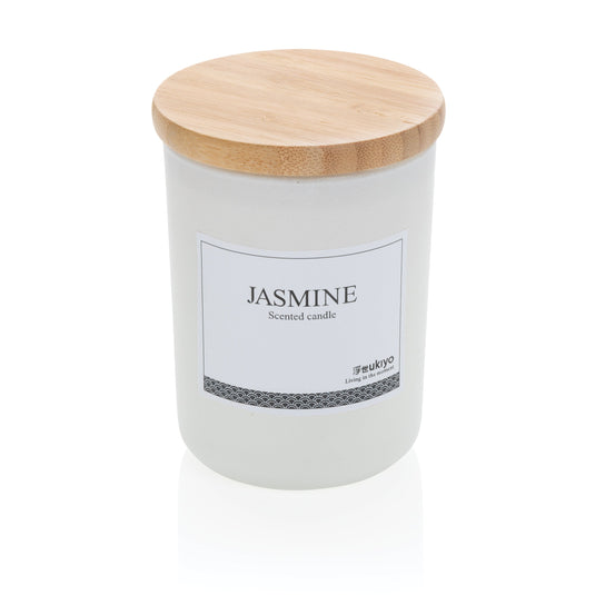Wooden bamboo lid scented candle pack of 25 White Custom Wood Designs __label: Multibuy black-wooden-bamboo-lid-scented-candle-pack-of-25-53613170327895