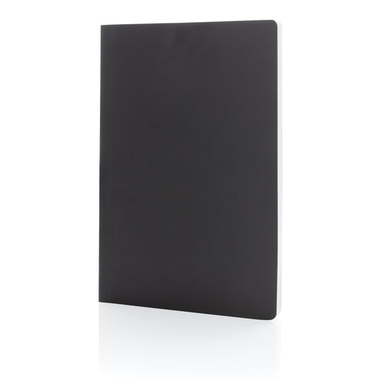 A5 Softcover stone paper notebook pack of 25 Custom Wood Designs __label: Multibuy blacka5softcovernotebookcustomwooddesignspromopadprintlogobrandingofficegiftingireland_a660840e-5f05-4b15-b7b4-8ed0a76314f9
