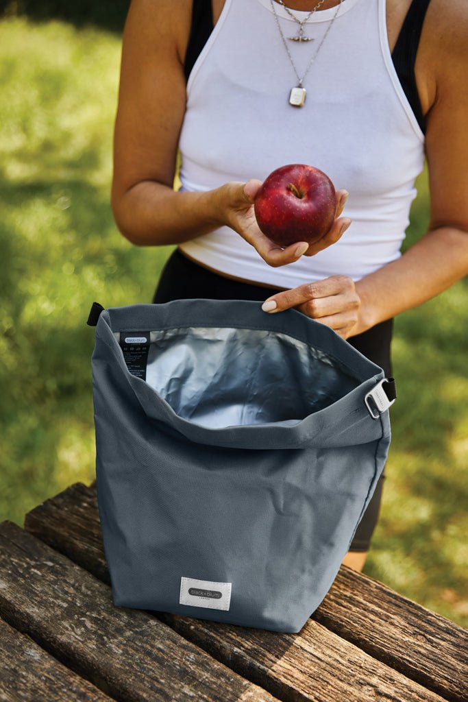 Load image into Gallery viewer, Black+Blum 6.7L insulated Lunch/Cooler Bag - Custom Wood DesignsBlack+Blum 6.7L insulated outdoor lunch and cooler bag with black exterior and sturdy handles.OutdoorP439.1802rPETgrey
