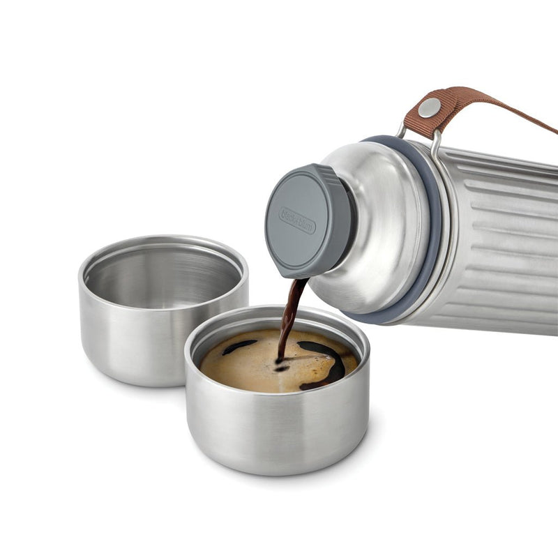 Load image into Gallery viewer, Black+Blum Explorer Flask Duo 1L - Custom Wood DesignsBlack + Blum Explorer Flask Duo 1L drinkware set with two black stainless steel flasks on a neutral backgroundDrinkwareP439.1702Stainless steel,Polypropylenegrey

