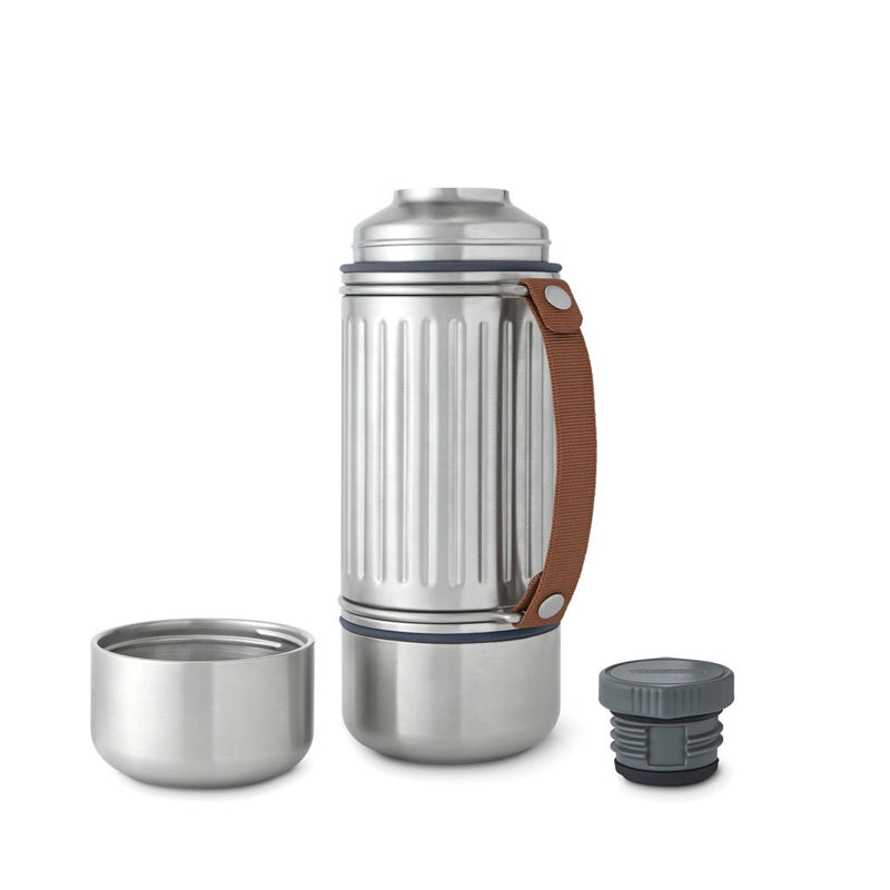 Load image into Gallery viewer, Black+Blum Explorer Flask Duo 1L - Custom Wood DesignsBlack + Blum Explorer Flask Duo 1L set with two black stainless steel drinkware flasks on a white backgroundDrinkwareP439.1702Stainless steel,Polypropylenegrey
