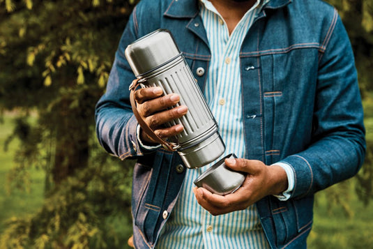 Black+Blum Explorer Flask Duo 1L - Custom Wood DesignsBlack + Blum Explorer Flask Duo 1L drinkware set with two black insulated stainless steel flasks on a white background.DrinkwareP439.1702Stainless steel,Polypropylenegrey
