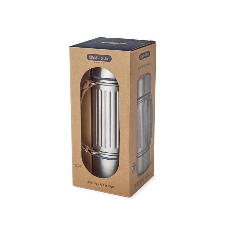 Load image into Gallery viewer, Black+Blum Explorer Flask Duo 1L - Custom Wood DesignsBlack + Blum Explorer Flask Duo 1L set with two black drinkware flasks, stainless steel lids, and sleek design for outdoor use.DrinkwareP439.1702Stainless steel,Polypropylenegrey
