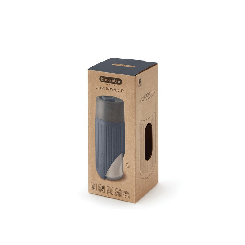 Load image into Gallery viewer, Black+Blum Glass Travel Cup 340ML - Custom Wood DesignsBlack+Blum glass travel cup with 340ml capacity, featuring a sleek design and secure lid for on-the-go drinks.DrinkwareP439.1633Glass,Siliconeturquoise
