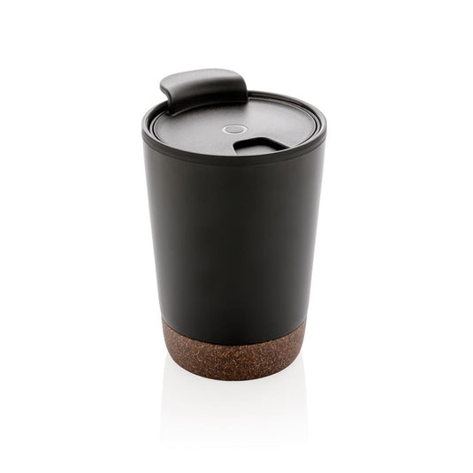 Stainless steel cork coffee tumbler pack of 25 Branded Black Custom Wood Designs __label: Multibuy blackcorktumblercustomwooddesigns