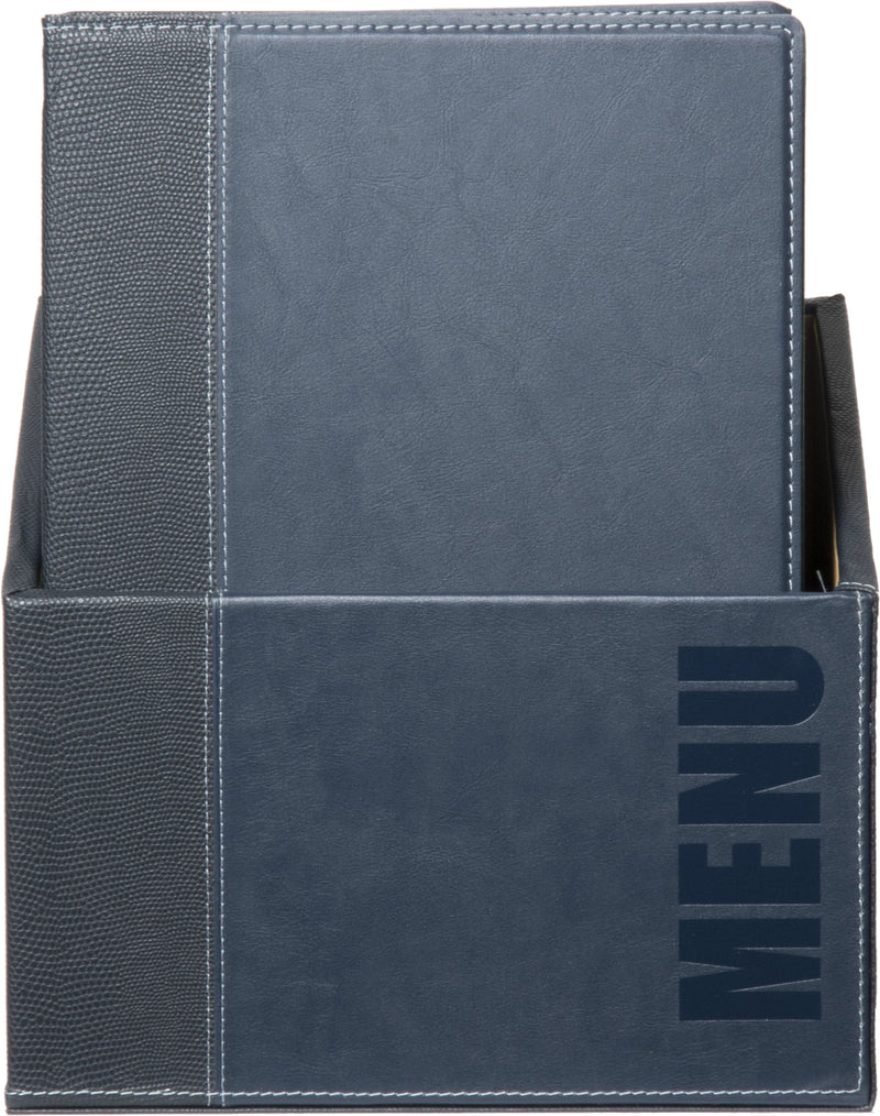 Load image into Gallery viewer, 40 x PU Menus with box - A4 Custom Wood Designs blue-40-x-pu-menus-with-box-a4-53612763873623
