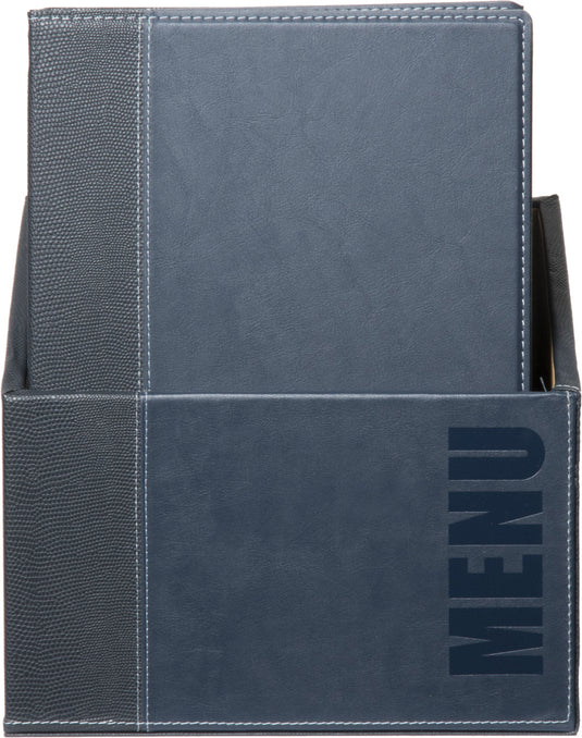 40 x PU Menus with box - A4 Custom Wood Designs blue-40-x-pu-menus-with-box-a4-53612763873623