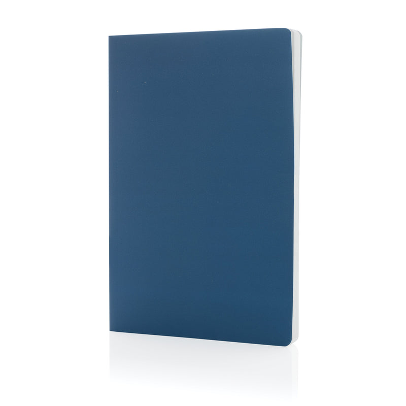 Load image into Gallery viewer, A5 Softcover stone paper notebook pack of 25 Blue Custom Wood Designs __label: Multibuy bluesoftcovernotebookcustomwooddesignspromoofficegifting_b3a132d3-b12c-4816-a4e0-00d16de4e525

