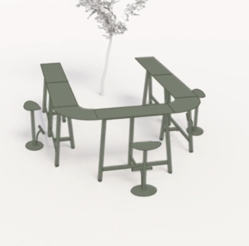 Load image into Gallery viewer, Fermob Bolder Bar Stool with sleek metal design, featuring a curved seat and sturdy legs, suitable for modern indoor or outdoor spaces.

