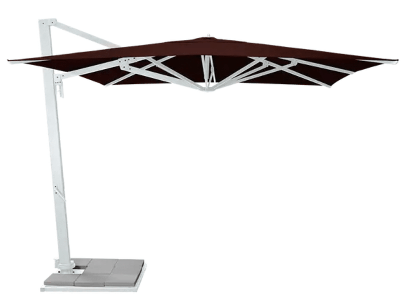 Load image into Gallery viewer, Borée 3x3m Commercial Parasol with Base and Sealing Plate SET - Custom Wood DesignsBorée 3x3m Commercial Parasol with Base and Sealing Plate SETOutdoor Parasol24575179129687WhiteGarnet
