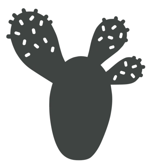 Antracite Fermob Bouquet Sauvage cactus-themed non-slip metal pad, 25.5 x 24 cm, with textured surface for stability.