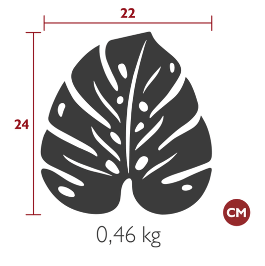 Fermob Bouquet Sauvage Monstera non-slip metal pad with lush green monstera design for stable placement.
