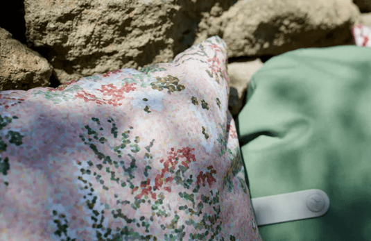 Fermob Bouquet Sauvage outdoor cushion 44x44 cm with vibrant floral pattern, perfect for garden or patio seating.