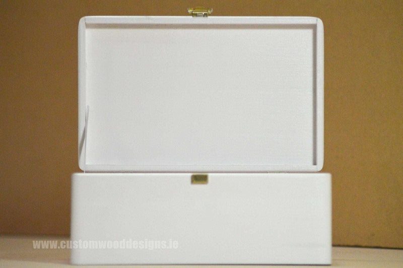 Load image into Gallery viewer, White Wood Box PHW2 25 X 16 X 11,5 cm Box Painted White pin bedroom deco box box with lid container gift room deco small box wood wooden box-painted-white-default-title-white-wood-box-phw2-25-x-16-x-11-5-cm-53611807998295
