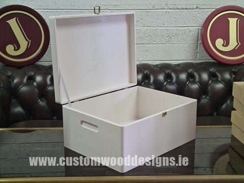 White Wood Box PHW3 29 X 21 X 14 cm Box Painted White pin bedroom deco box box with lid chest container room deco with lock wood wooden box-painted-white-default-title-white-wood-box-phw3-29-x-21-x-14-cm-53611811504471