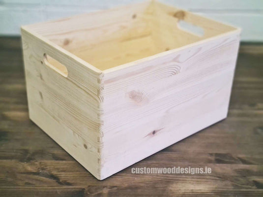 HighFive Pine Wood Box 40 X 30 X 23 cm OB5 Box with Handle pin bedroom deco box room deco wood wooden box-with-handle-default-title-highfive-pine-wood-box-40-x-30-x-23-cm-ob5-53611835130199