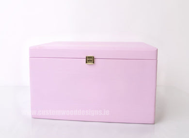 Pink Box PPB1 40 X 30 X 23 cm Box with Lid pin bedroom deco box box with lock container pink box room deco wood wooden box-with-lid-default-title-pink-box-ppb1-40-x-30-x-23-cm-53611815731543