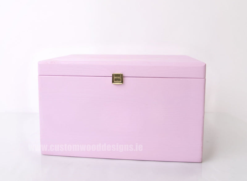 Load image into Gallery viewer, Pink Box PPB1 40 X 30 X 23 cm Box with Lid pin bedroom deco box box with lock container pink box room deco wood wooden box-with-lid-default-title-pink-box-ppb1-40-x-30-x-23-cm-53611815731543
