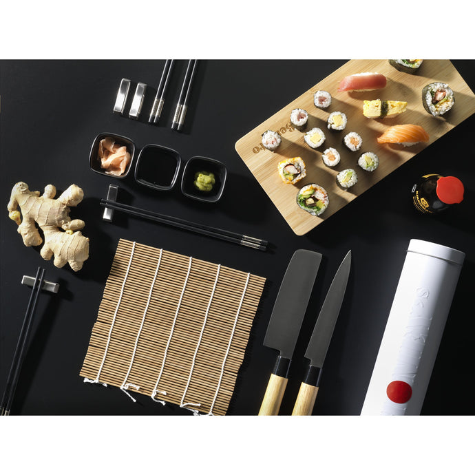 Wooden Sushi Tray pack of 25 Custom Wood Designs __label: Multibuy branded-wooden-sushi-tray-pack-of-25-53612931514711