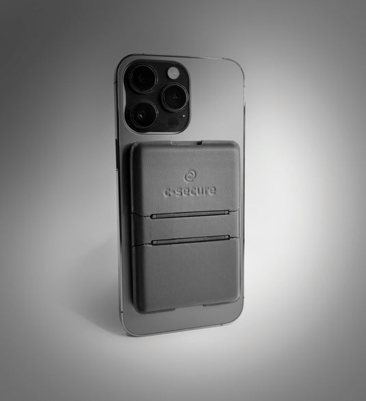 C-Secure Mag Safe phone wallet - Custom Wood DesignsC-Secure Mag Safe phone wallet attached to a smartphone, designed for secure card storage and easy magnetic attachment.Phone & Tablet accessoriesP820.9901Polyurethaneblack
