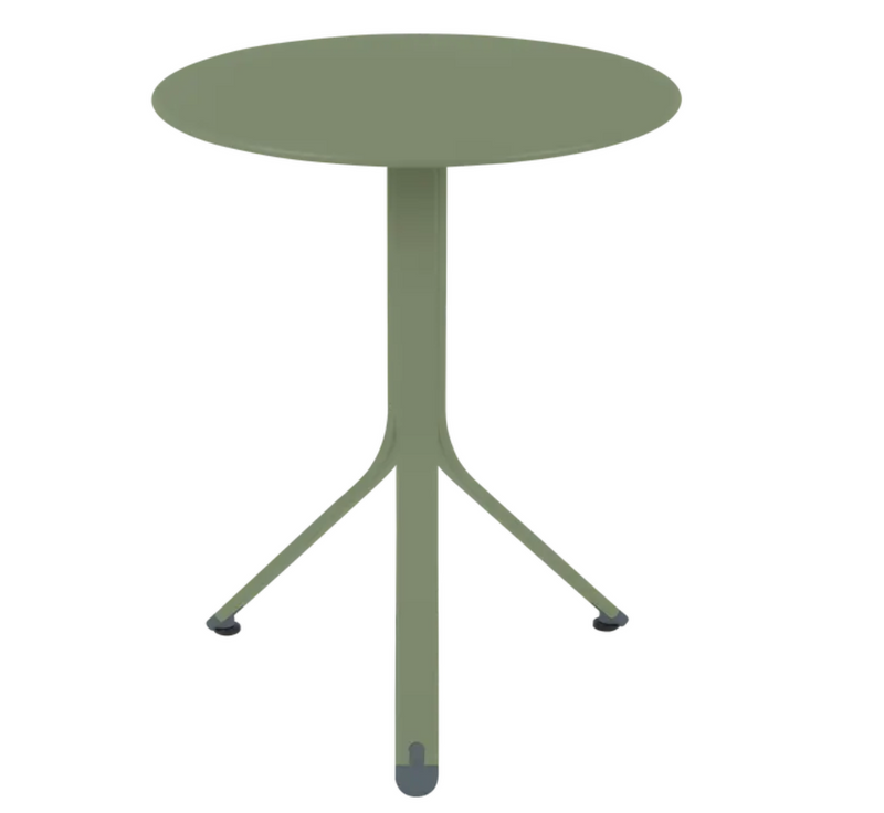Load image into Gallery viewer, Fermob Rest'O Round Folding Outdoor Table with 60cm diameter, metal bistro style, featuring a cactus design.
