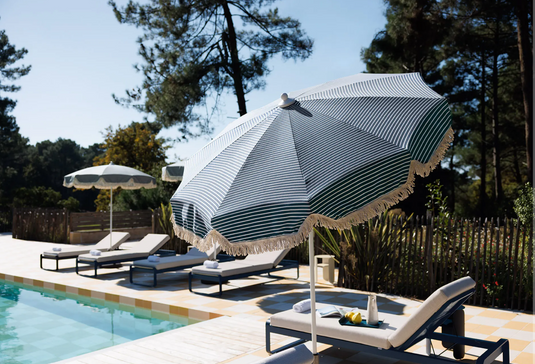 Fermob aluminium parasol with 250cm diameter, outdoor commercial parasol, lightweight and durable for cafe or patio use