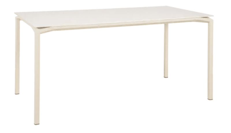 Load image into Gallery viewer, Fermob CALVI AERIS mineral dining table, 160x80 cm, six-seater with sleek modern design and durable surface.
