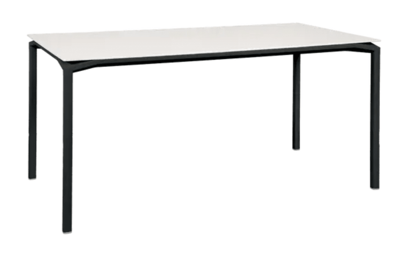 Load image into Gallery viewer, Fermob CALVI AERIS mineral dining table, 160x80 cm, in Liquorice color, six-seater outdoor dining table with sleek modern design.
