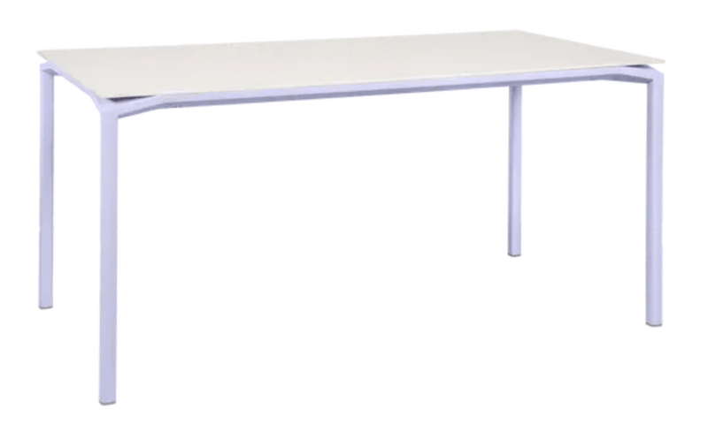 Load image into Gallery viewer, Fermob CALVI AERIS mineral dining table, 160x80 cm, six-seater with a sleek, modern design and smooth surface.
