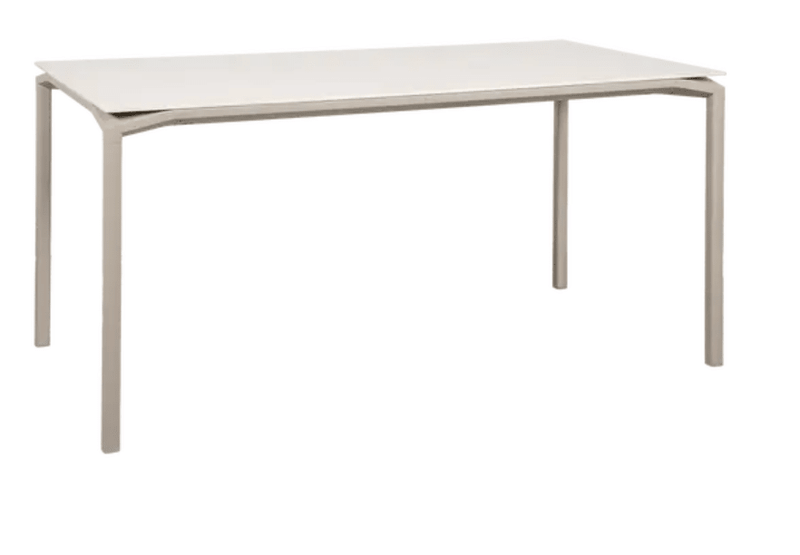 Load image into Gallery viewer, Fermob CALVI AERIS mineral dining table, 160x80 cm, six-seater with nutmeg-colored surface and modern design in a contemporary dining space.
