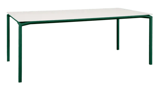 CALVI AERIS Mineral Table 195 x 95 cm Eight Seater - Custom Wood DesignsFermob CALVI AERIS mineral dining table with cedar green tabletop, 195x95 cm, eight-seater outdoor table for dining spacesDining Table Eight Seater24575186739831Cedar Green