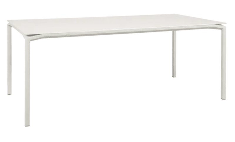 Load image into Gallery viewer, Fermob CALVI AERIS mineral dining table, 195 x 95 cm, eight-seater with a sleek table top for modern dining spaces.
