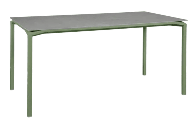 Load image into Gallery viewer, CALVI Creta Mineral Table 160 x 80 cm Six Seater - Custom Wood DesignsFermob CALVI Creta Mineral dining table in cactus grey, 160x80 cm, six-seater table for modern dining spaces.Dining Table24575183961495Cactus Green

