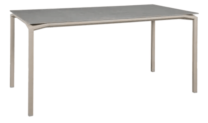 Load image into Gallery viewer, Fermob Calvi Creta mineral dining table in Nutmeg Grey, 160 x 80 cm, six-seater with a modern, sturdy design.
