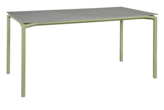 CALVI Creta Mineral Table 160 x 80 cm Six Seater - Custom Wood DesignsFermob CALVI Creta Mineral Dining Table in Willow Green Grey, 160 x 80 cm, six-seater outdoor table with modern designDining Table24575184127031Willow Green