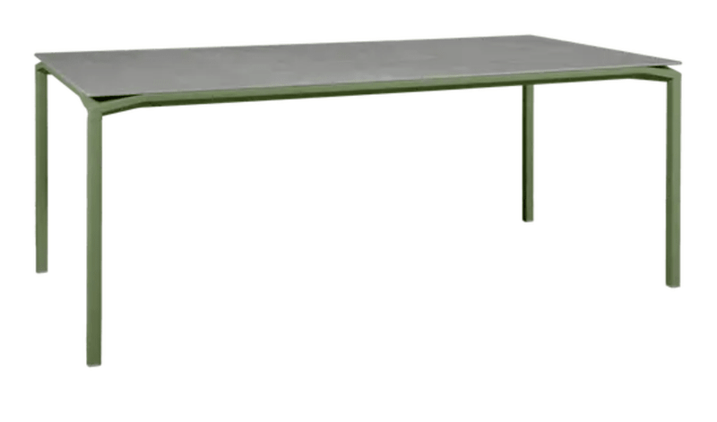 Load image into Gallery viewer, Fermob CALVI Kreta mineral dining table, 195x95 cm, eight-seater with durable stone tabletop and modern design.
