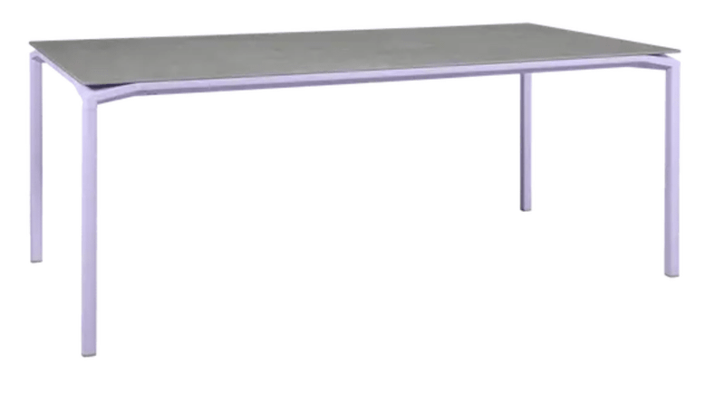 Load image into Gallery viewer, Fermob CALVI Kreta mineral dining table, 195 x 95 cm, eight-seater with a durable marble-look tabletop and sturdy metal legs.
