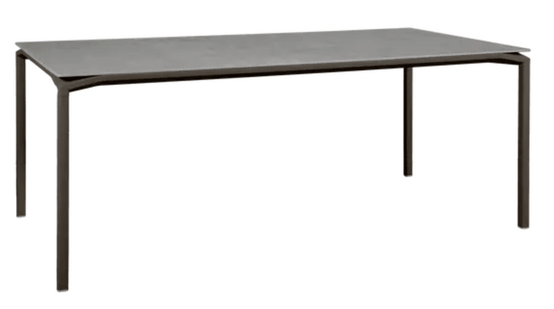 Load image into Gallery viewer, Fermob CALVI Kreta mineral dining table, 195x95 cm, eight-seater with a durable stone tabletop and sturdy metal legs.
