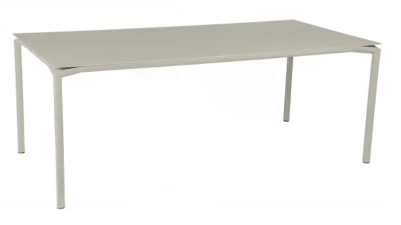 Load image into Gallery viewer, Clay grey Fermob Calvi rectangular outdoor dining table, 195 x 95 cm, eight-seater, suitable for outdoor and indoor use
