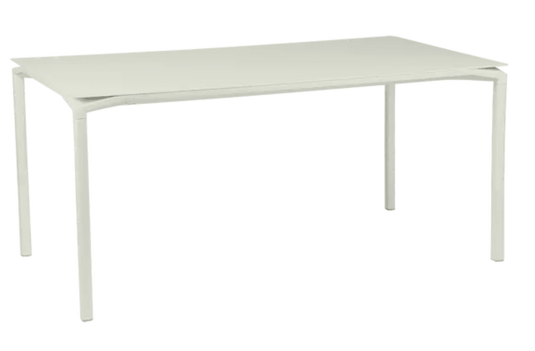 Fermob CALVI rectangular kitchen table, 160x80 cm, six-seater with clay-colored surface, ideal for dining spaces