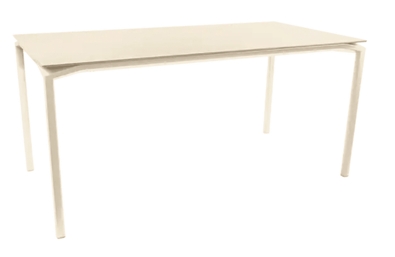 Load image into Gallery viewer, CALVI Rectangular Table 160 x 80 cm Six Seater - Custom Wood DesignsFermob CALVI rectangular kitchen table in latte beige, 160x80 cm, six-seater with sturdy tabletop and modern design.Kitchen Table24575189871287Latte Beige

