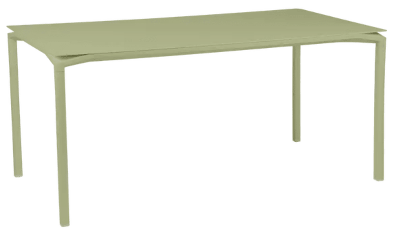 Load image into Gallery viewer, Fermob CALVI rectangular kitchen table, 160x80 cm, six-seater with wooden top and metal legs, ideal for dining spaces.
