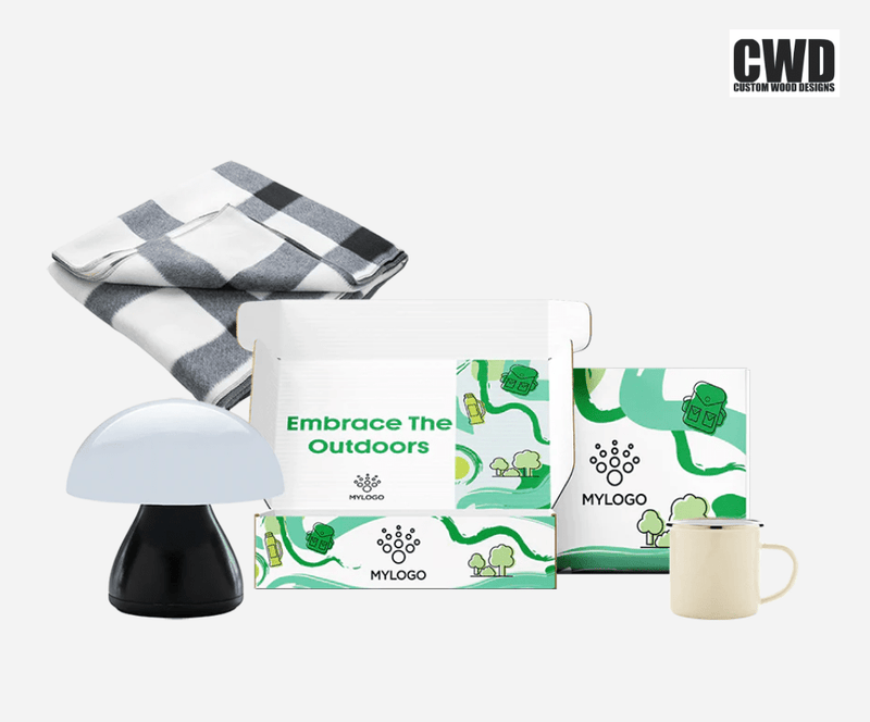 Load image into Gallery viewer, Camping Gift Box Set - Custom Wood DesignsCustom Wood Designs camping gift box set with outdoor-themed packaging, perfect for camping enthusiasts and outdoor lovers.Gift Box Set24575221753591
