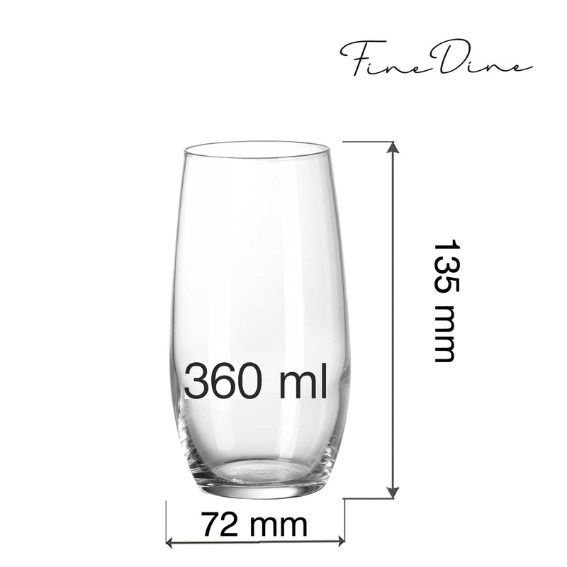 Load image into Gallery viewer, Cantare highball glass, 360ml - Custom Wood DesignsFine Dine Cantare highball glass, 360ml tall glass with clear, sleek design for refreshing beverages, shown in the image.tall glass781944
