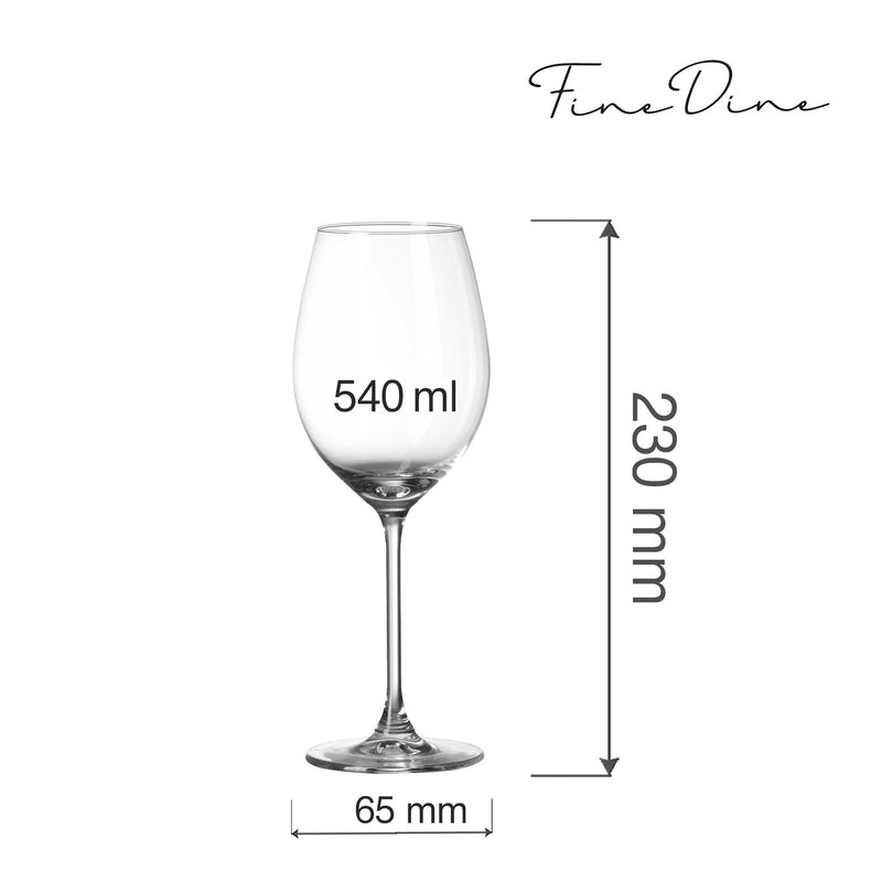 Load image into Gallery viewer, Cantare wine glass, 540ml - Custom Wood DesignsFine Dine Cantare wine glass with 540ml capacity, clear glass design for enjoying wine, shown in the product image.wine glass781883
