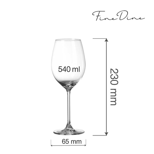 Cantare wine glass, 540ml - Custom Wood DesignsFine Dine Cantare wine glass with 540ml capacity, clear glass design for enjoying wine, shown in the product image.wine glass781883