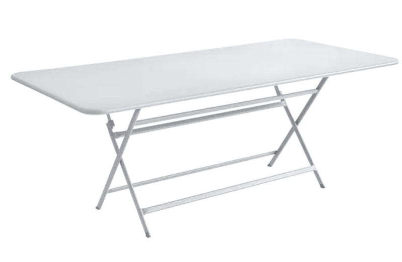 Load image into Gallery viewer, White Fermob Caractère foldable table, 190x90 cm, eight-seater outdoor table with sturdy design and foldable feature.
