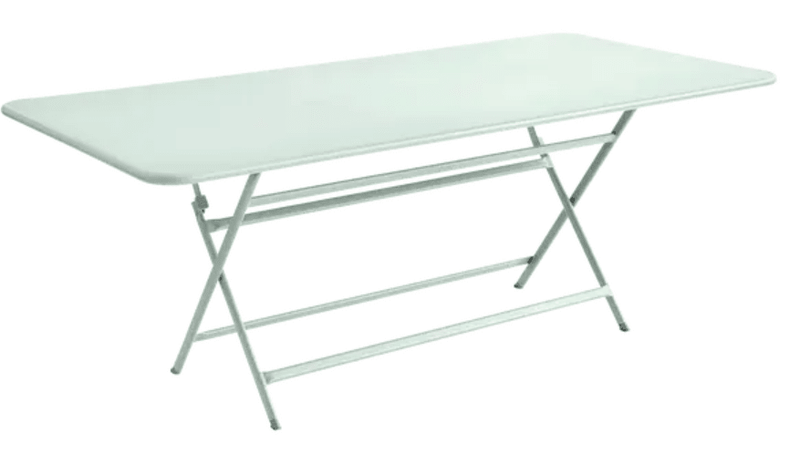 Load image into Gallery viewer, Ice Mint Fermob Caractère foldable outdoor table, 190x90 cm, eight-seater, ideal for outdoor dining and gatherings.
